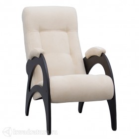 Кресло для отдыха Неаполь Модель 9 без лозы (Венге-эмаль/Ткань Ваниль Verona Vanilla) в Дубинино - dubinino.katalogmebeli.com | фото
