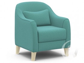 Кресло отдыха Комфорт-4 (бесцветный лак/CANDY AQUVAMARINE) в Дубинино - dubinino.katalogmebeli.com | фото