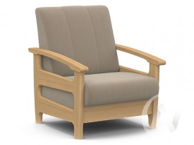 Кресло для отдыха Омега (бук лак/CATANIA LATTE) в Дубинино - dubinino.katalogmebeli.com | фото