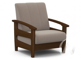 Кресло для отдыха Омега (орех лак/CATANIA COCOA) в Дубинино - dubinino.katalogmebeli.com | фото