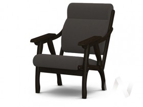 Кресло Вега-10 (венге лак/ULTRA GRAFIT) в Дубинино - dubinino.katalogmebeli.com | фото