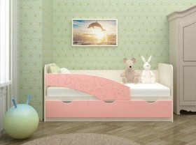 Кровать Бабочки 1,6м (Розовый металлик) в Дубинино - dubinino.katalogmebeli.com | фото