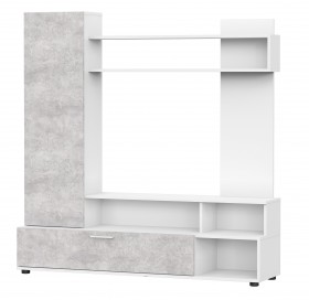 Мебель для гостиной "МГС 9" Белый / Цемент светлый в Дубинино - dubinino.katalogmebeli.com | фото